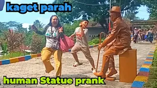 funny reaction human Statue prank..!!!prank patung hidup