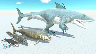 KingShark of Evolution VS. All Dinosaurs Escape From T-Rex