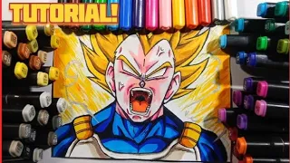 Drawing Vegeta super Saiyan 2 #tutorial#youtubelongvideos#yongkong art's