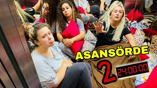 24 SAAT ASANSÖRDE KALMAK !! #2 aslı ca