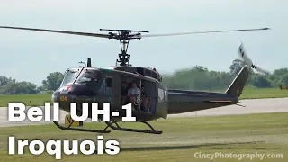 Bell UH-1 Iroquois Helicopter Landing at Dayton Air Show with Amazing Sound Quality