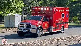 ⭐️Ambulance 646🚑 Responding🚨 + Arriving Mutual Aid to Enfield⭐️ Somers Fire Department🧯