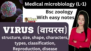 Medical microbiology (L-1), Virus in hindi, virus in microbiology, virus bsc zoology, knowledge adda