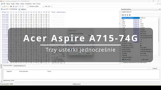 Acer Aspire A715 74G - Trzy usterki jednocześnie