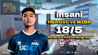 CS2 POV MIBR insani (18/5) vs HEROIC (Vertigo) @ BetBoom Dacha Belgrade 2024