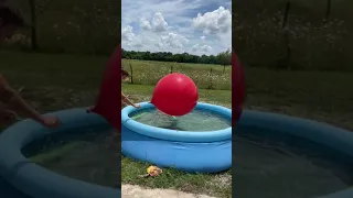 Giant water balloon filled with helium #Shorts