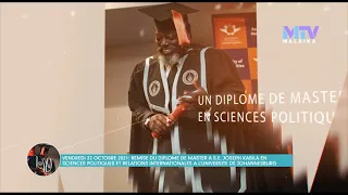 Joseph Kabila a reçu un diplôme de master en sciences politiques et relations internationales