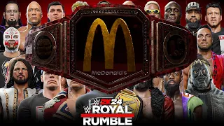WWE 2K24 ROYAL RUMBLE MATCH FOR THE MCDONALDS WWE CHAMPIONSHIP BELT!