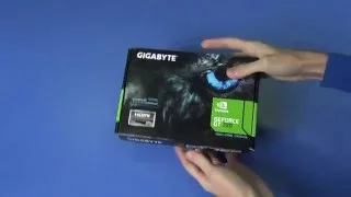 Gigabyte GeForce GT720 (GV-N720D3-1GL) - распаковка