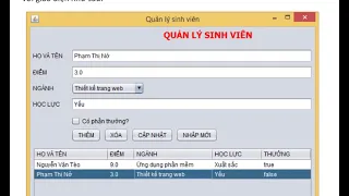 java2 lab3 Chương trình quản lý sinh viên p1