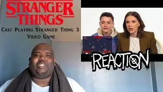 SPOILER ALERT | Cast Try Stranger Thing 3 Video Game for the First Time | Netflix - NTX React's