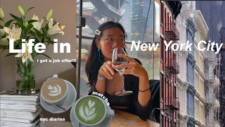 NYC Diaries 💖 job offer !!! , life in your 20s, pack with me for Asia, what I eat, morning routine