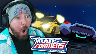 BEE VS MYSTERY DRIVER!!! FIRST TIME WATCHING - Transformers Animated Season 2 Episode 5 REACTION