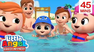 Bayi John Bermain Ombak Di Pantai | Little World Bahasa Indonesia | Kartun Anak