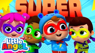 Super Heroes Teamup! | Little Angel | Moonbug Kids - Color Time