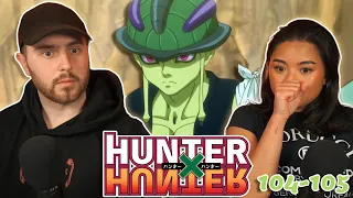 THE KING SUFFERS DAMAGE?! - Hunter X Hunter Episode 104 + 105 REACTION + REVIEW!