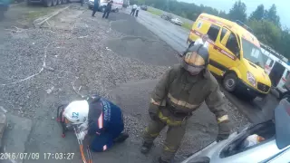 Страшная авария на ГБШ.Работа спасателей МАСС Новосибирска