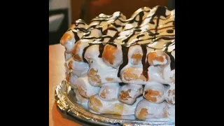 Торт дамские пальчики со сметанным кремом 🍰