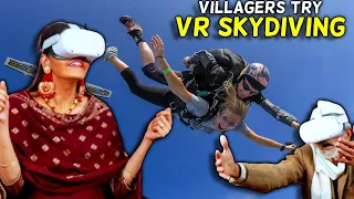 Villagers Try Skydiving ! Tribal People Try Vr Skydiving