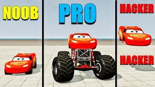 Lightning Mcqueen Noob VS Pro VS Hacker - which is best???