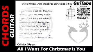 ALL I WANT FOR CHRISTMAS IS YOU 🎄 - Mariah Carey ( Lyrics - GUITAR Chords 🎸- Karaoke )