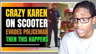 Crazy Karen On Scooter Runs From Police| Soulsnack Reaction