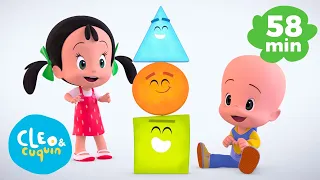 Learn the shapes with Cuquin - Basic shapes for babies | Cleo and Cuquin