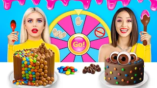 No Hands VS One Hand VS Two Hands Cake Decorating Challenge! Best Rainbow Sweets by RATATA BOOM