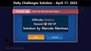 Microsoft Solitaire Collection | FreeCell Medium | April 17, 2022 | Daily Challenges