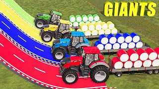 GIANT TRACTORS OF COLORS! MEGA COTTON BALING AND AUTO LOADING W/ GIANT TRACTORS! FS19