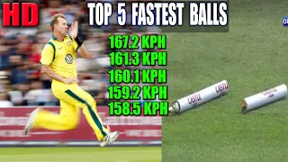 Top 5 Fastest Balls in Cricket History | Stumps Broken | Stumps Flying in Air