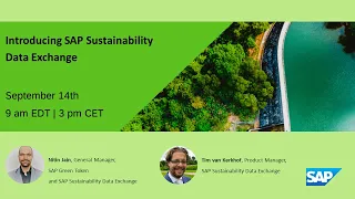 Introducing SAP Sustainability Data Exchange: A Solution for Collaborative Carbon Data Management