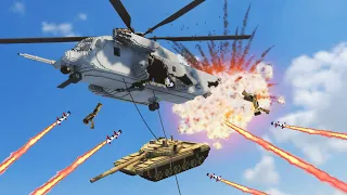 Realistic Helicopter Shootdowns & Crashes with Ragdolls 4 😱 Teardown