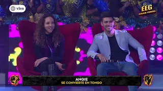 Angie Arizaga se convirtió en Tongo y bailó "La pituca"