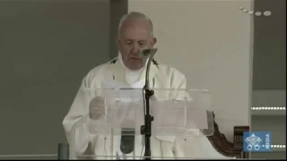 PAPA FRANCESCO A MAURITIUS PARLA AI GIOVANI