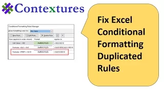 How to Fix Excel Conditional Formatting Duplicated Rules