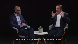 CEO of Microsoft interviews Carlos Ghosn, the CEO of  Renault -Nissan - Mitsubishi Alliance.