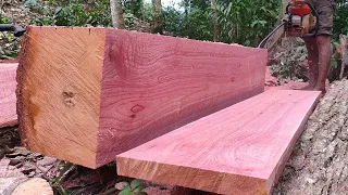 Process for Making Beautiful Wooden Boards Size 4X20 CM with Assembled Chainsaw