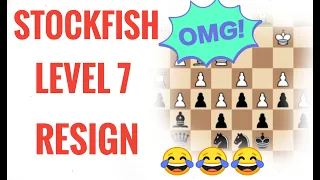 How to beat Stockfish level 8 | Stockfish resign #stockfish #level8