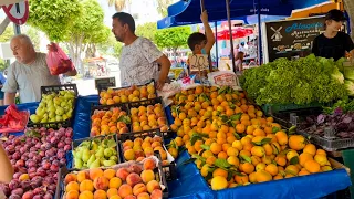 Alanya Bazaar. Mahmutlar 12.08.2023. Prices overview.