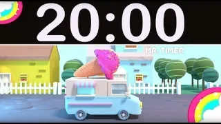 20 Minute Timer Countdown with Music for Kids Ice Cream Truck & Rainbow!