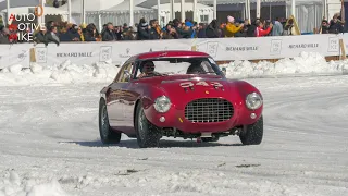 1953 Ferrari 250MM Startup & Driving on ice - The ICE St. Moritz 2023