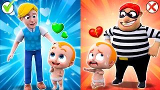Smart Baby Catch Thief 👀✨👮 | Stranger Danger Song | NEW✨ Kid Song & Safety Tips For Kids
