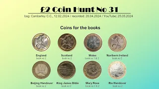 🤯 Two Book Finds In One Go - 2 Pounds Coin Hunt No 31 (bag from Camberley C.C., 12.02.2024)