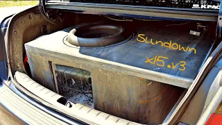 Single 15"  Breaking Panels and Destroying the Trunk!! | Sundown Audio X15v3