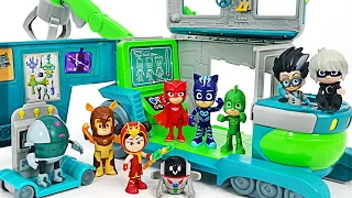 PJ Masks! ¡Detén el ataque transformador del laboratorio de Romeo! | Juguete DuDuPop