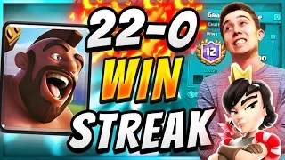 UNDEFEATED 22-0 WIN STREAK! Best Hog Rider Cycle Deck — Clash Royale