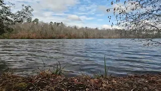 Water Gently Splashing with Contrasting Construction Sounds and Gunshots