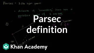 Parsec definition | Stars, black holes and galaxies | Cosmology & Astronomy | Khan Academy