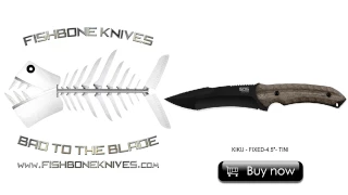 Fishbone Knives | SOG Kiku Small Black Tini Drop Point Blade Knife